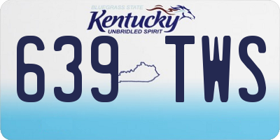KY license plate 639TWS