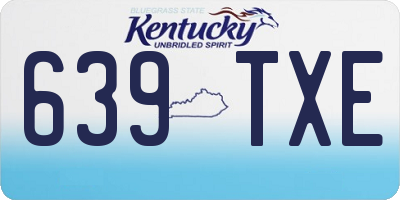 KY license plate 639TXE