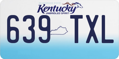 KY license plate 639TXL