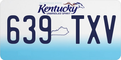 KY license plate 639TXV
