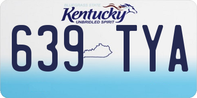 KY license plate 639TYA