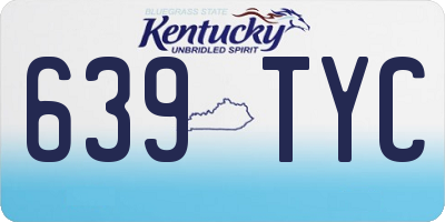 KY license plate 639TYC