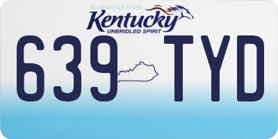 KY license plate 639TYD
