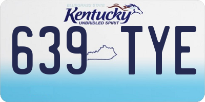 KY license plate 639TYE