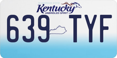 KY license plate 639TYF