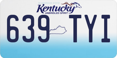 KY license plate 639TYI