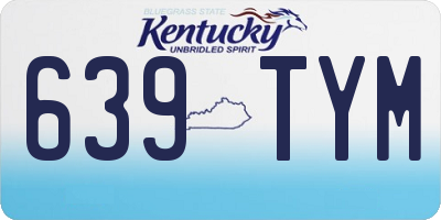 KY license plate 639TYM