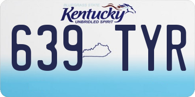 KY license plate 639TYR