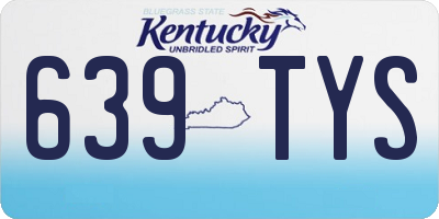 KY license plate 639TYS