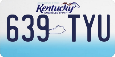KY license plate 639TYU