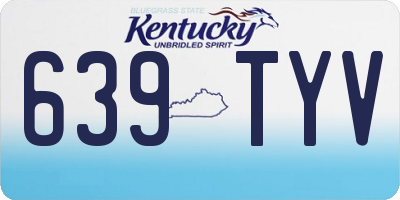KY license plate 639TYV