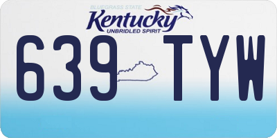 KY license plate 639TYW
