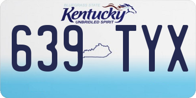 KY license plate 639TYX