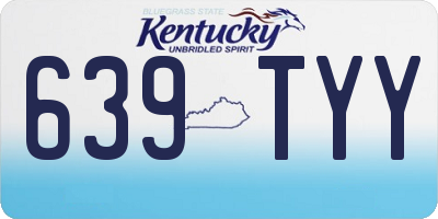 KY license plate 639TYY