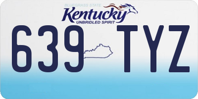 KY license plate 639TYZ