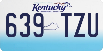 KY license plate 639TZU