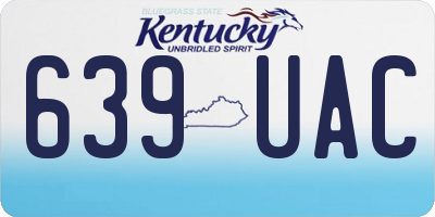 KY license plate 639UAC