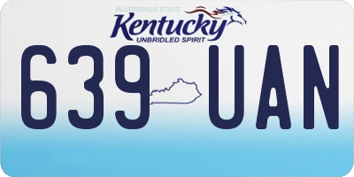 KY license plate 639UAN