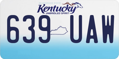 KY license plate 639UAW