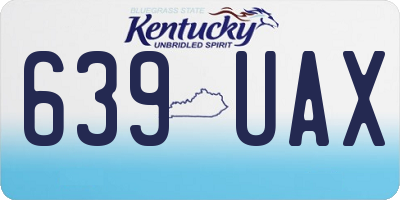 KY license plate 639UAX