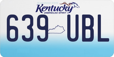 KY license plate 639UBL