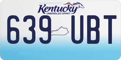 KY license plate 639UBT