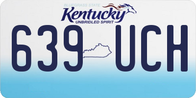 KY license plate 639UCH