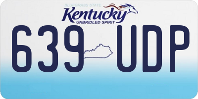 KY license plate 639UDP