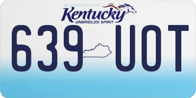 KY license plate 639UOT