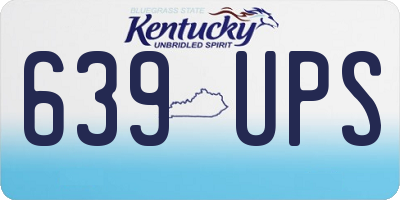 KY license plate 639UPS