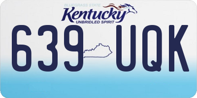 KY license plate 639UQK