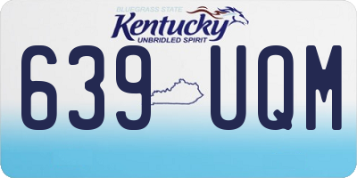 KY license plate 639UQM