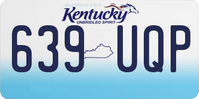 KY license plate 639UQP