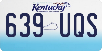 KY license plate 639UQS