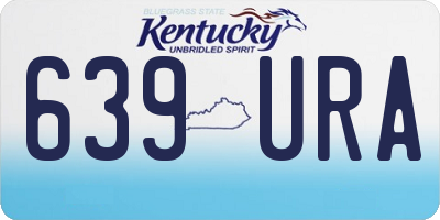 KY license plate 639URA