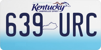 KY license plate 639URC