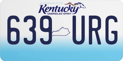 KY license plate 639URG