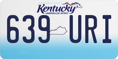 KY license plate 639URI