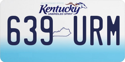 KY license plate 639URM