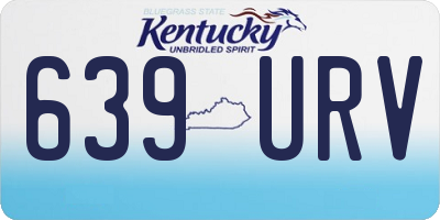 KY license plate 639URV