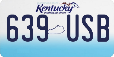 KY license plate 639USB