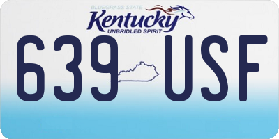 KY license plate 639USF