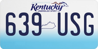 KY license plate 639USG