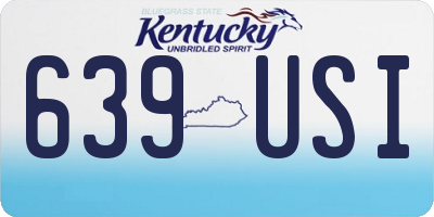 KY license plate 639USI