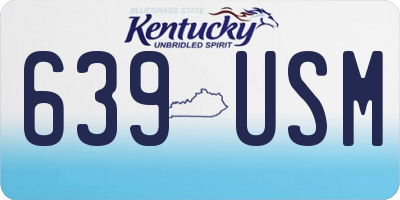 KY license plate 639USM