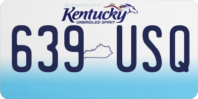 KY license plate 639USQ