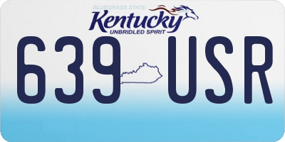KY license plate 639USR
