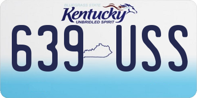 KY license plate 639USS