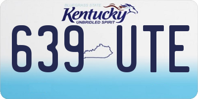 KY license plate 639UTE