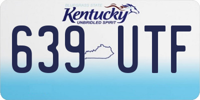 KY license plate 639UTF